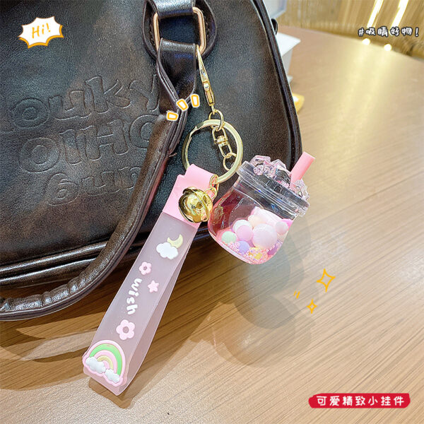 O1CN01n2QgTM20h62Agp3De_2214149986880-0-cib Wholesale Oil Filled Colored Milk Tea Cups Plastic Keychains