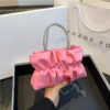 O1CN01n2gsCT1i0o9WcvSxu_2213333414351-0-cib Wholesale Rhinestone Candy Color Pleated Shoulder Small Square Bag