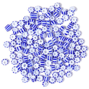 Blue and White mix / 4mm (130 pieces/pack)