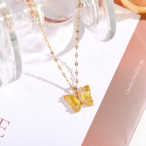 Golden yellow / 7*15 butterfly