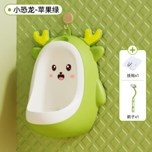 Little dinosaur model-Apple green+hook+brush