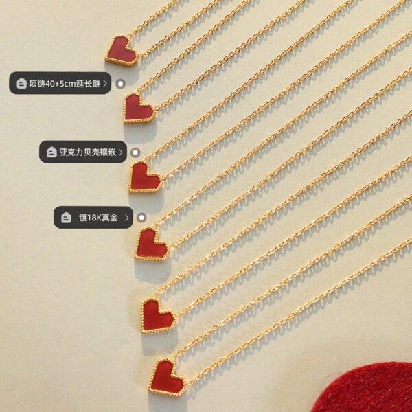 Wholesale Titanium Steel 18k Gold Love Necklaces