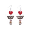 Wholesale Christmas Elk Snowflake Cute Long Drop Earrings