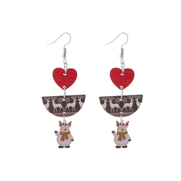 Wholesale Christmas Elk Snowflake Cute Long Drop Earrings