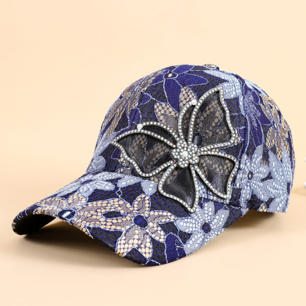 O1CN01n8giar1dthXUuIazx_3380073794-0-cib Wholesale Butterfly Rhinestone Flower Polyester Baseball Cap