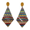 Wholesale Bohemian Diamond Wood Earrings