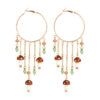 Wholesale Tassel Pendant Mushroom Leaf Alloy Earrings