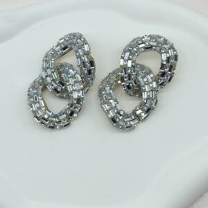 Silver chain earrings