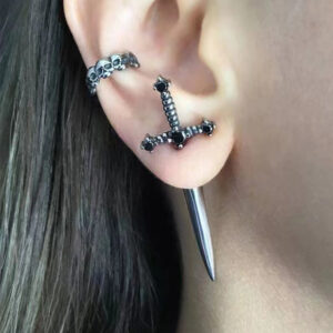 Wholesale New Gothic Sword Ladies Alloy Stud Earrings