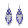 Wholesale Bohemian Beaded Braided Long Tassel Earrings