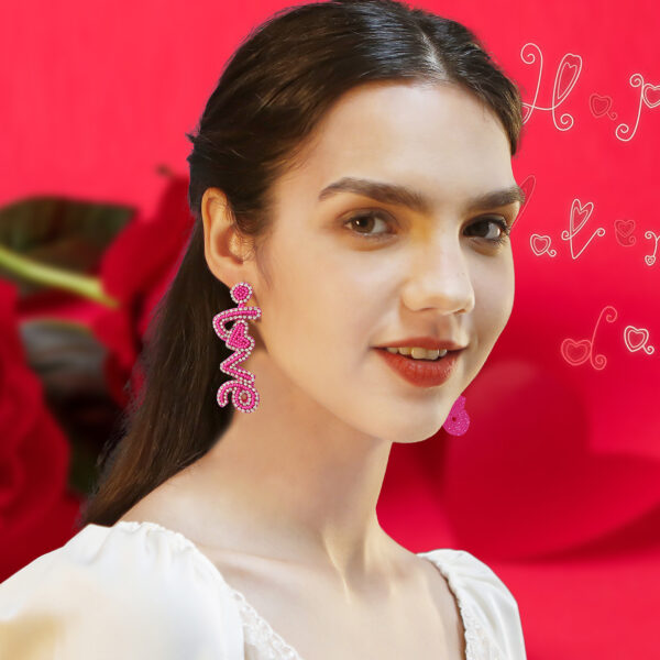 O1CN01nFMdaJ1rUQSJj7Pf9_997085634-0-cib Wholesale Valentine's Day Handwoven Heart Shape Rice Beads Red Earrings