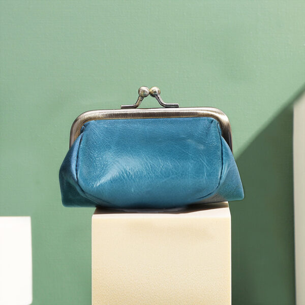 Wholesale Leather Coin Purse Retro Handmade Mouth Gold Bag