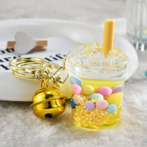Lemon yellow / Light gold buckle + iceberg + bell