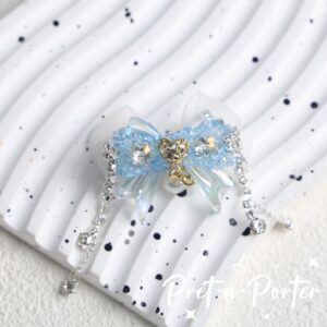 Blue / Handmade 03-crystal butterfly heart