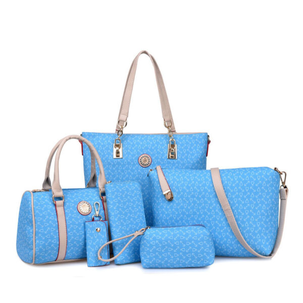 O1CN01nN0sJj2LoVvzRLBja_2209967679739-0-cib-1 Wholesale PU Bone Pattern Printing Shoulder Bag Six-piece Set