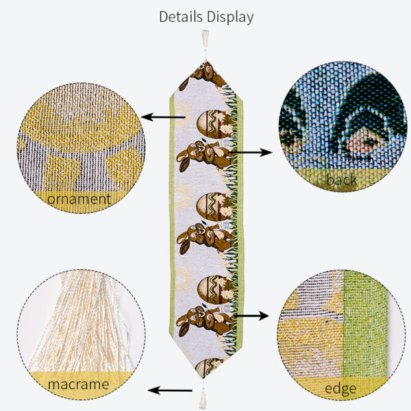 Wholesale of Easter Knitted Fabric Table and Flag Decorations