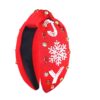 Wholesale Christmas Snowflake Rice Beads Rhinestone Wide Brim Fabric Headband