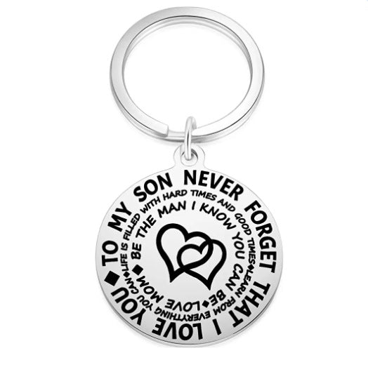 Wholesale Inspirational Father and Son Stainless Steel Keychain