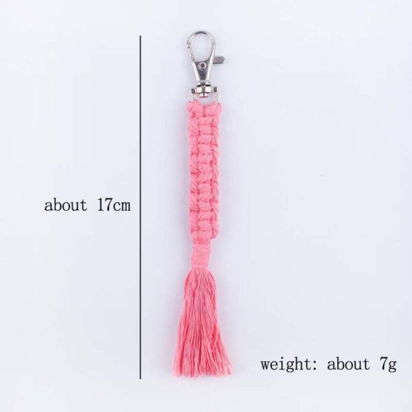 Wholesale Hand Woven Cotton Lanyard Keychain
