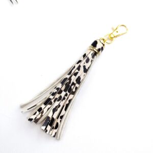 Light Powder Leopard Tassel