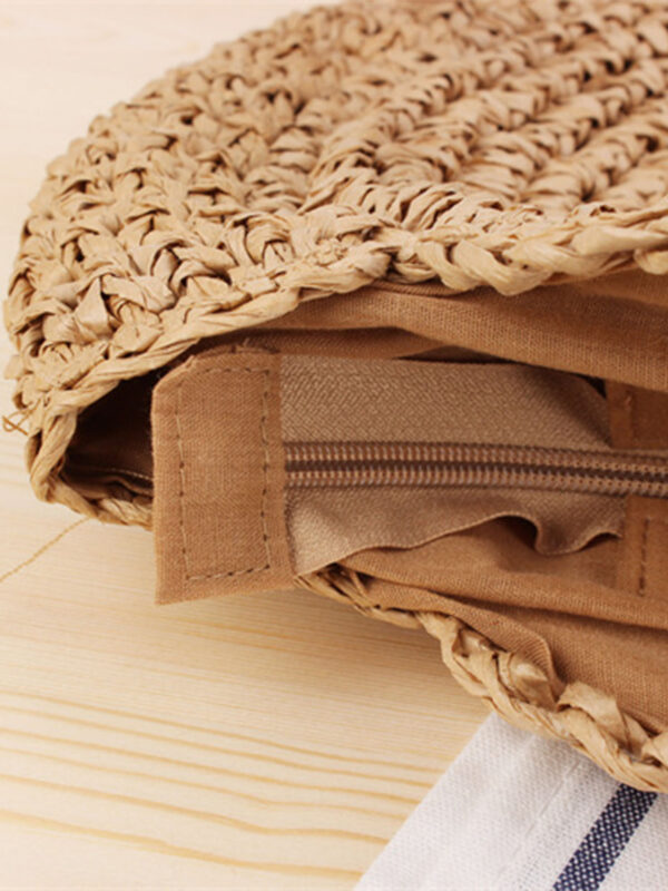 Wholesale Paper Rope Tassel Woven Beach Bag