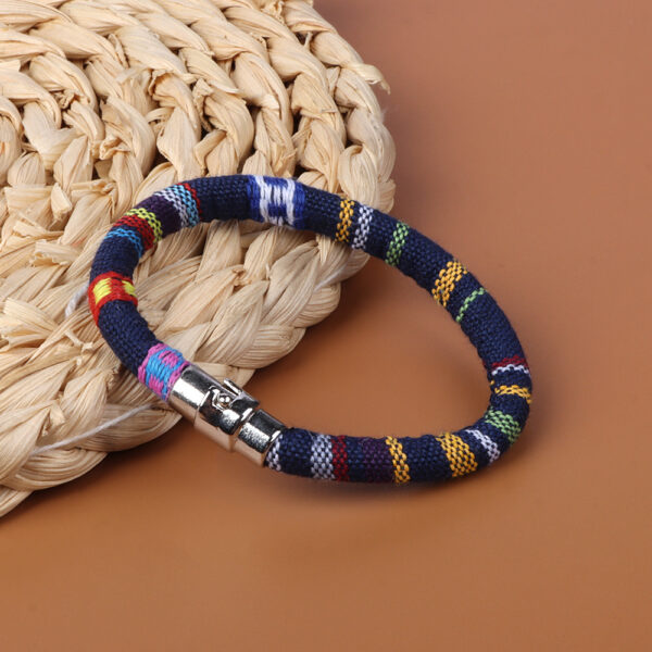 Wholesale Colorful Fabric Bohemia Magnetic Buckle Bracelet