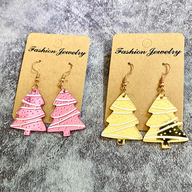 Wholesale Christmas Mirrored Acrylic Snowflake lka Dot Cut Earrings