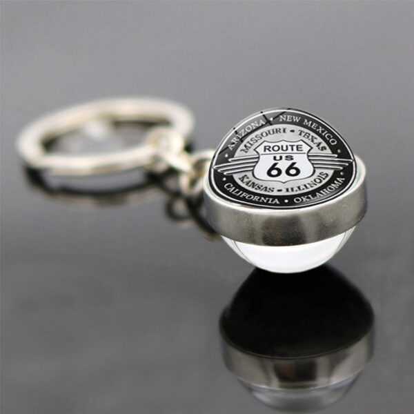 Wholesale US Route 66 Sign Zinc Alloy Keychains