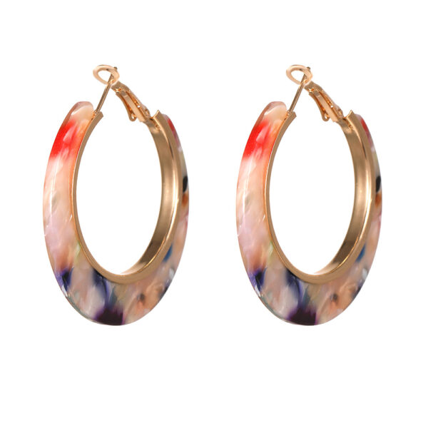 Wholesale C Shape Acrylic Bracelet Earrings Necklace Set 6 Pieces Leaf Jewelry