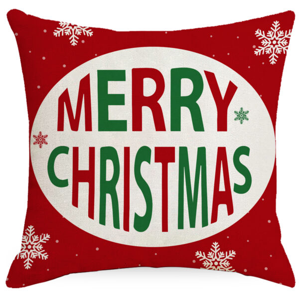 Wholesale Cartoon Santa Claus Christmas Printed Polyester Pillow Covers