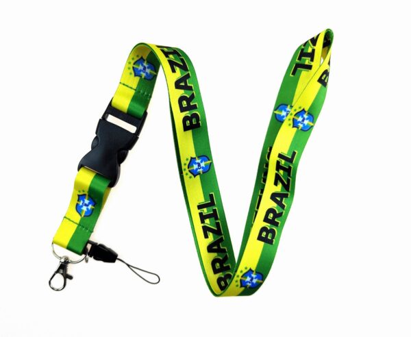 Wholesale Plastic World Cup National Football Team Mobile Phone Lanyard Keychain 10pcs