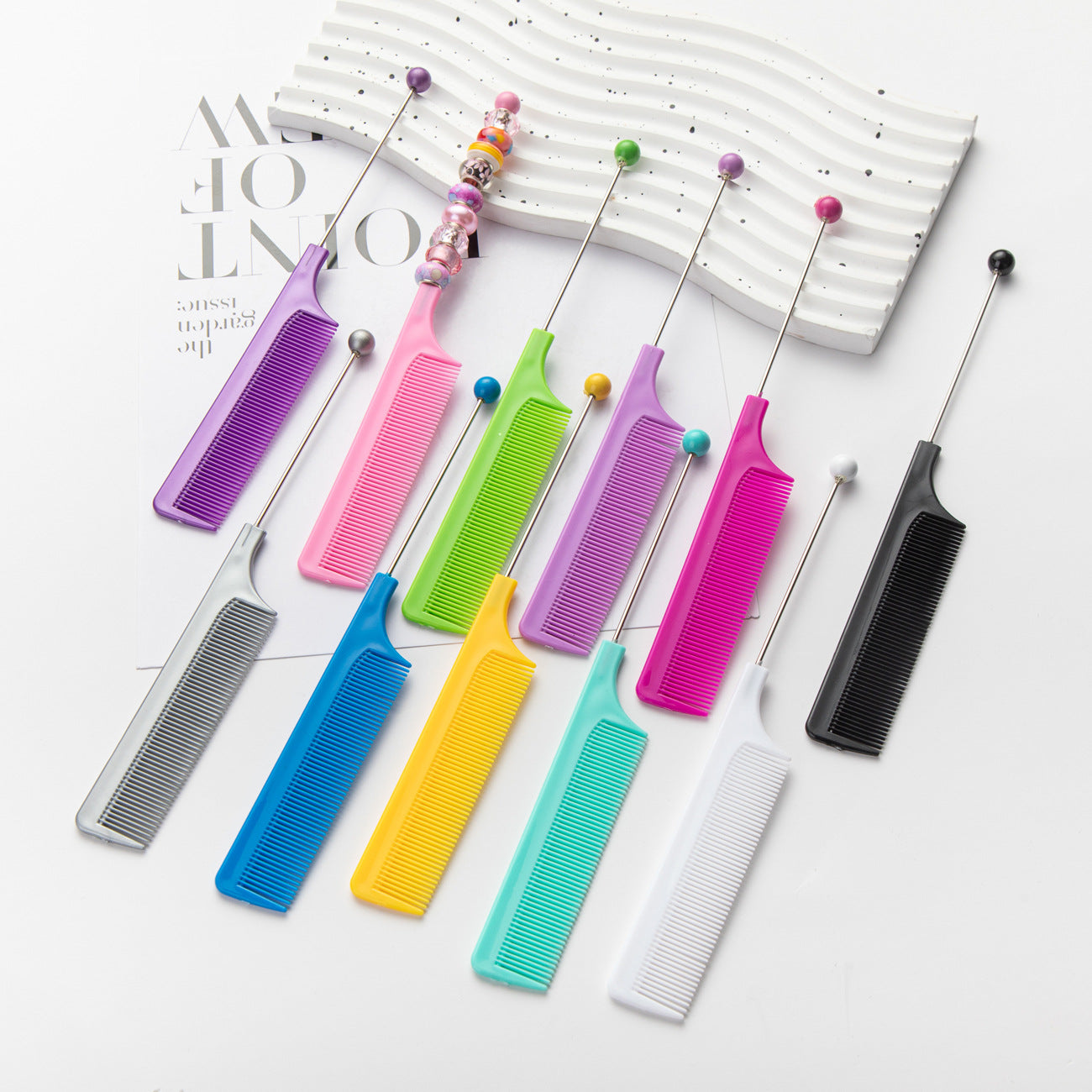 Wholesale DIY Beadable Comb inted Tail Comb