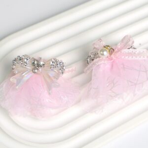 Light pink / Handmade 06-Wedding Dress Butterfly