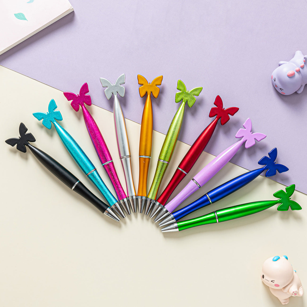 Wholesale Butterfly Swivel Plastic Ballint Pen