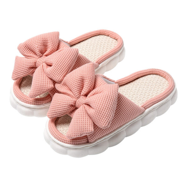 Wholesale Thick Sole Linen Slippers