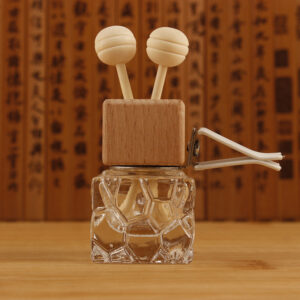 10ml empty bottle; air outlet water cube bottle - no logo; glass + wood