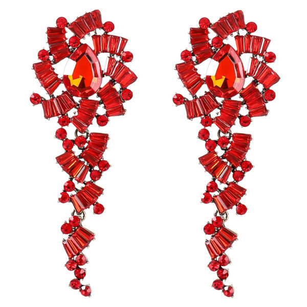 O1CN01nfPCS62II34yHABI5_2473019262-0-cib Wholesale Alloy Diamond Inlaid Acrylic Flower Long Earrings