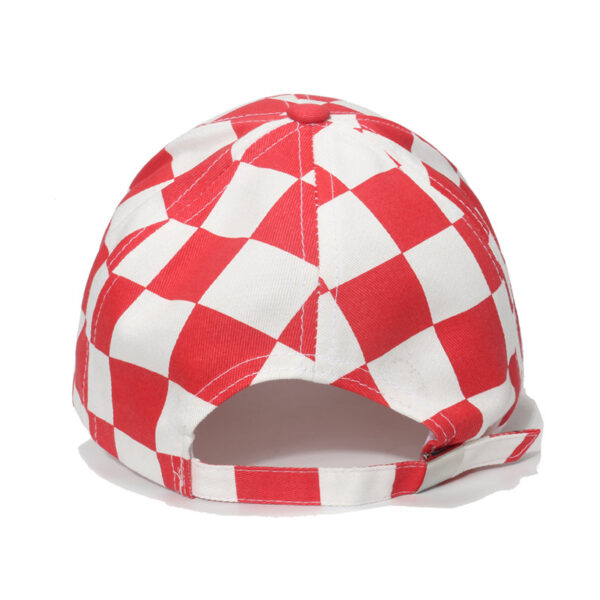Wholesale Cotton Polyester Black and White Checkerboard Baseball Cap