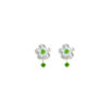 Wholesale French Flower Studded Diamond Alloy Earrings