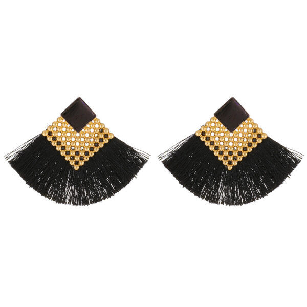Wholesale Bohemian Multicolor Tassel Alloy Earrings
