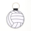 Wholesale Sports Style Baseball Football Basketball Volleyball Leather Keychain