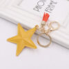 Wholesale Leather Tassel Pentagram Keychain