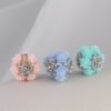 Wholesale Alloy Rose Soft Ceramic Drill Balls with Straight Hole Beads