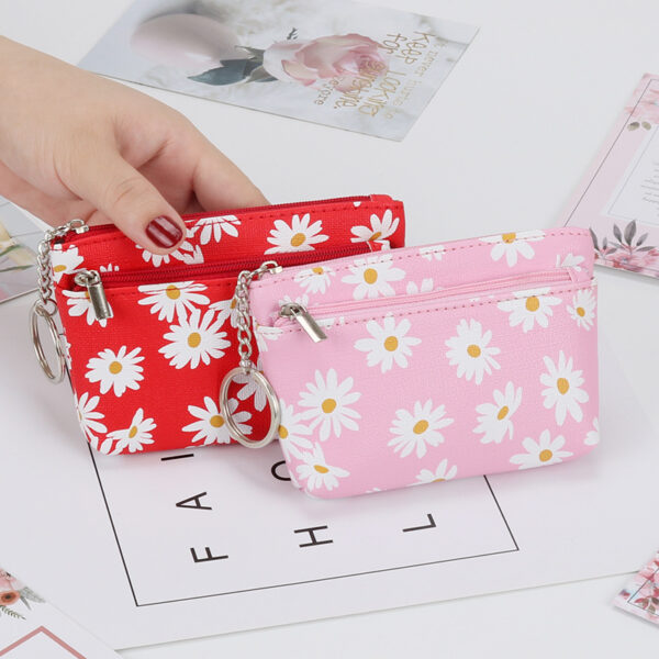 Wholesale PU Daisy Zipper Zero Wallet