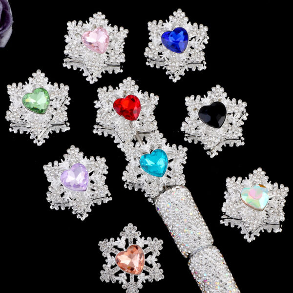 O1CN01njOD6k1Ddy3hlqaDl_2491030240-0-cib-3 Wholesale Alloy Snowflake Beads Double-sided Heart-shaped Zircon Straight Hole Beads DIY Mobile Phone Chain Beads