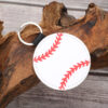 Wholesale Sports Style Baseball Football Basketball Volleyball Leather Keychain