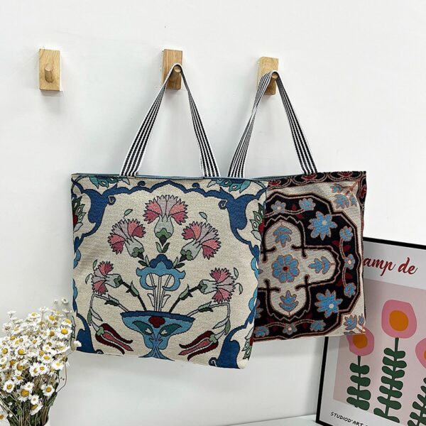 Wholesale Canvas Vintage Print Tote Bag