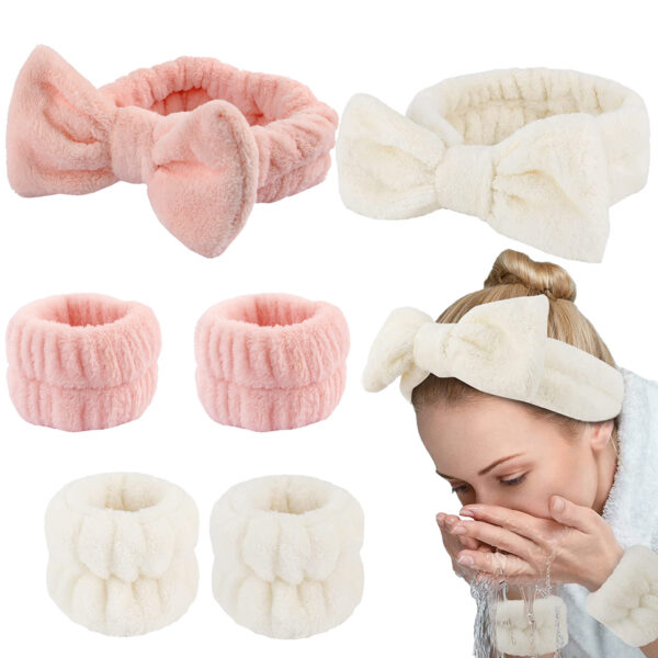 Wholesale Face Wash Waterproof Set Bow Knot Simple Fabric Headband