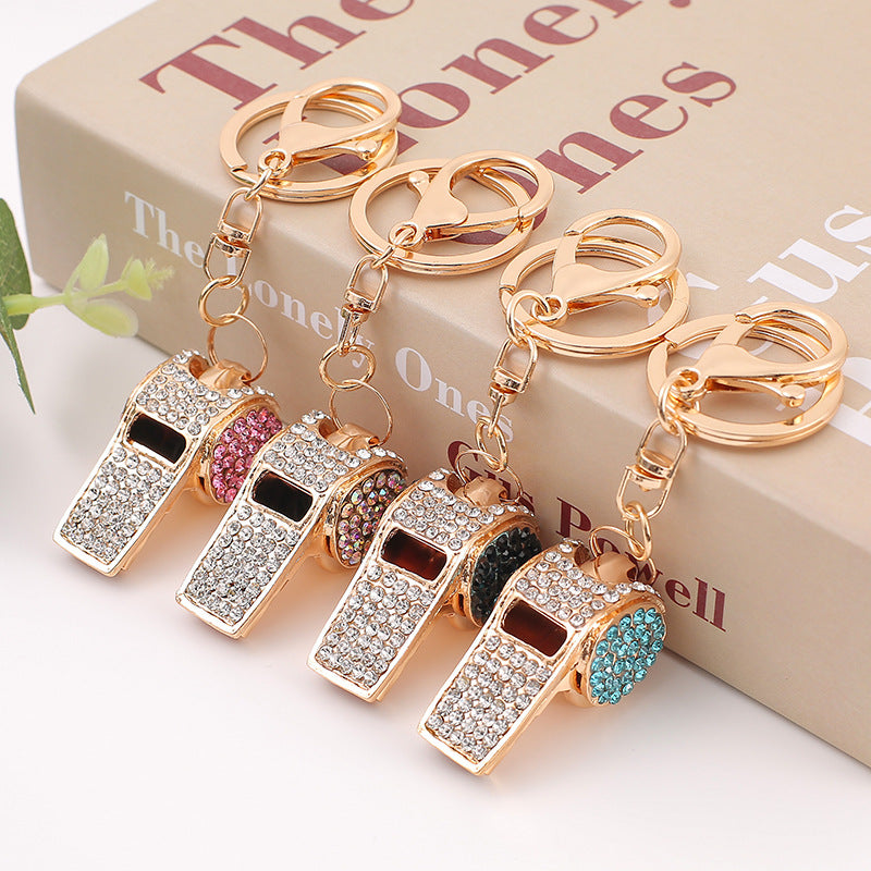 Wholesale Rhinestone Whistle Alloy Keychains