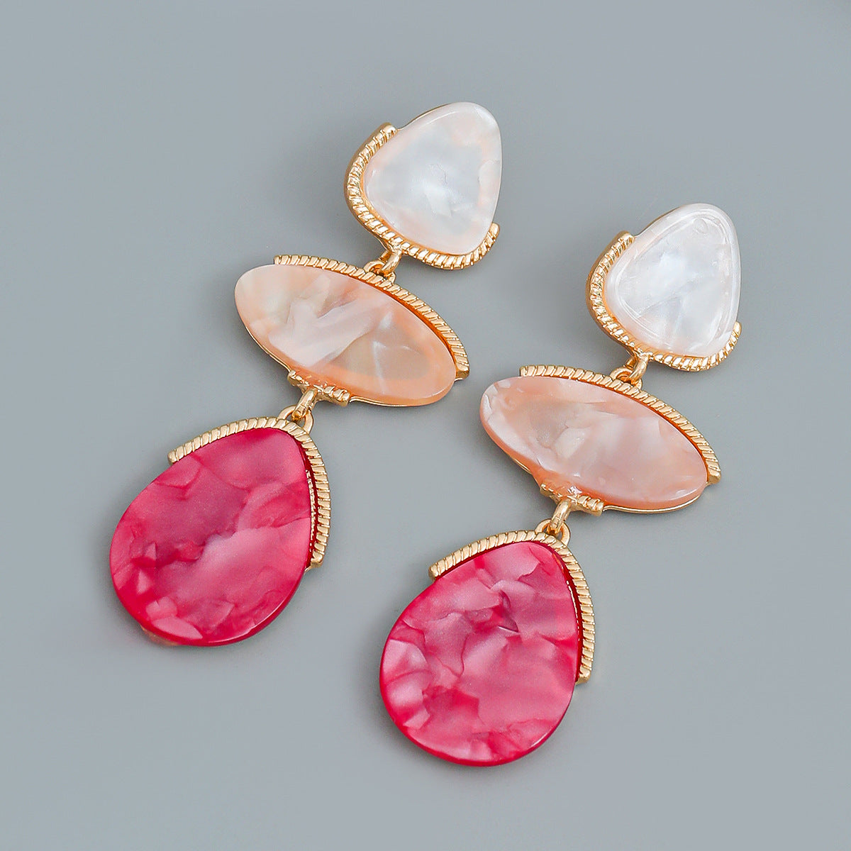 Wholesale Multilayer Geometric Sheets Earrings